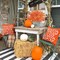 Artificial Fall Flowers Outdoor - Autumn Realistic Faux Plant , Weather-Resistant UV Protection, Perfect for Porch, patio, Garden, Window Box, and Planters Decor(Fall Orange)